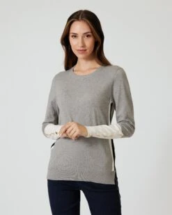 Pullover Mit Knopf-Dekoration