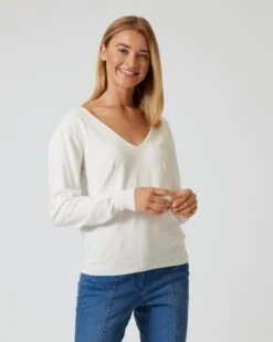 Pullover Mit Strassstreifen