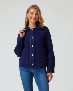 Strickjacke In Jeans-Optik