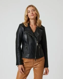 Lederjacke Mit Applikation
