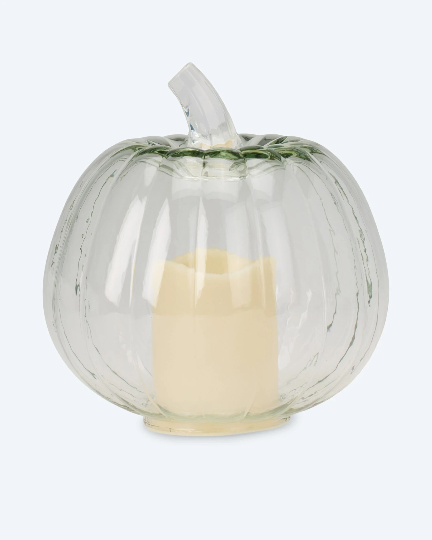 Glaskürbis Mit LED-Kerze 3 Glaskürbis Mit LED-Kerze