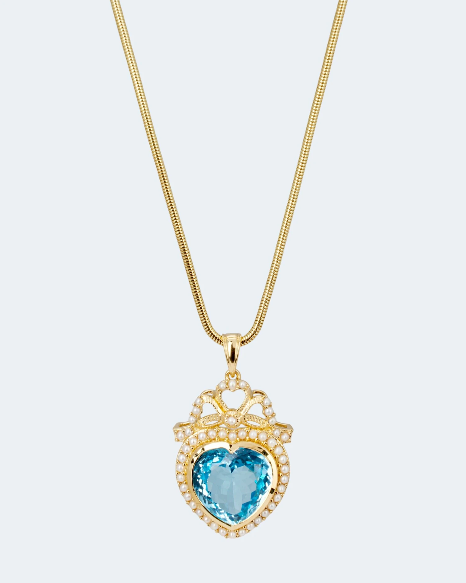 Anhänger Mit Blautopas Und SWZ-Perlen 4 Anhänger Mit Blautopas Und SWZ-Perlen – Bild 2