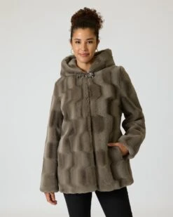 Webpelzjacke Mit Maserung