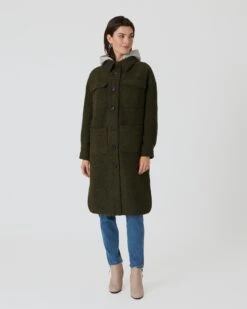 Oversized Mantel Mit Kapuzeneinsatz