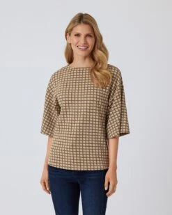 Shirt Mit Hahnentritt-Druck