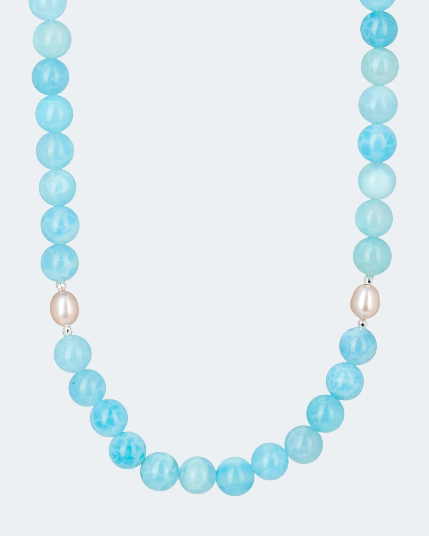 Collier Mit Achat, Hämatit Und SWZ-Perle 4 Collier Mit Achat, Hämatit Und SWZ-Perle – Bild 2