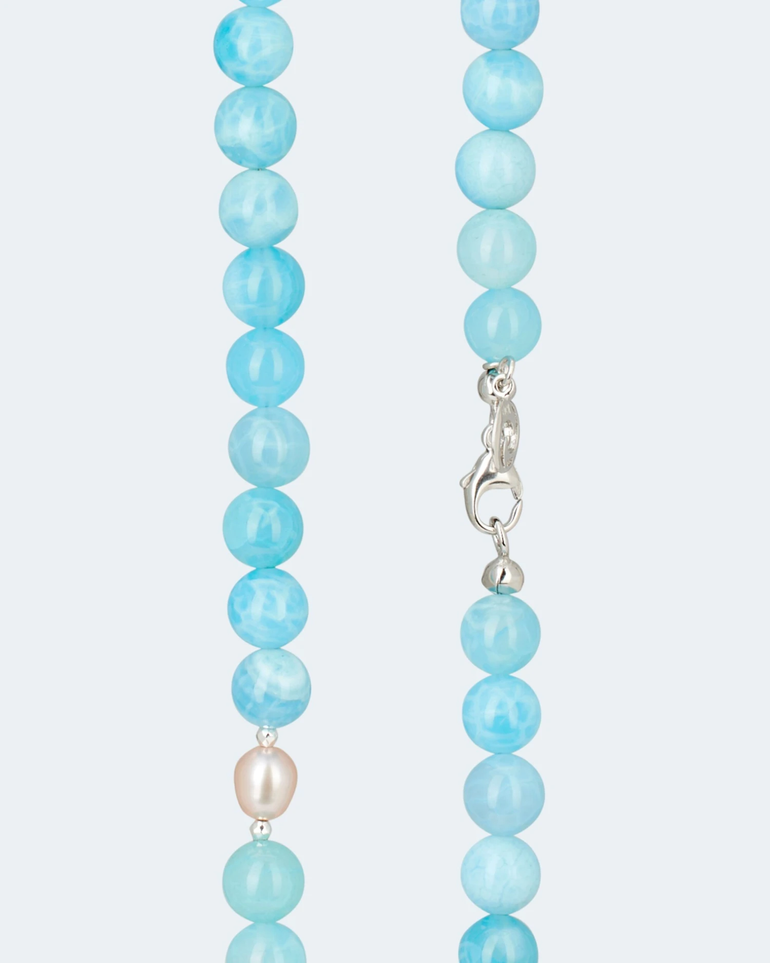 Collier Mit Achat, Hämatit Und SWZ-Perle 5 Collier Mit Achat, Hämatit Und SWZ-Perle – Bild 3