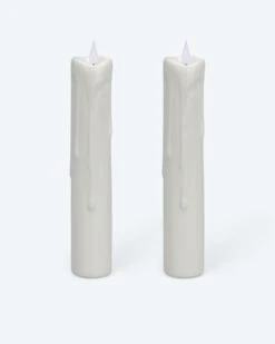 LED-Keramikkerzen XXL, 2tlg.