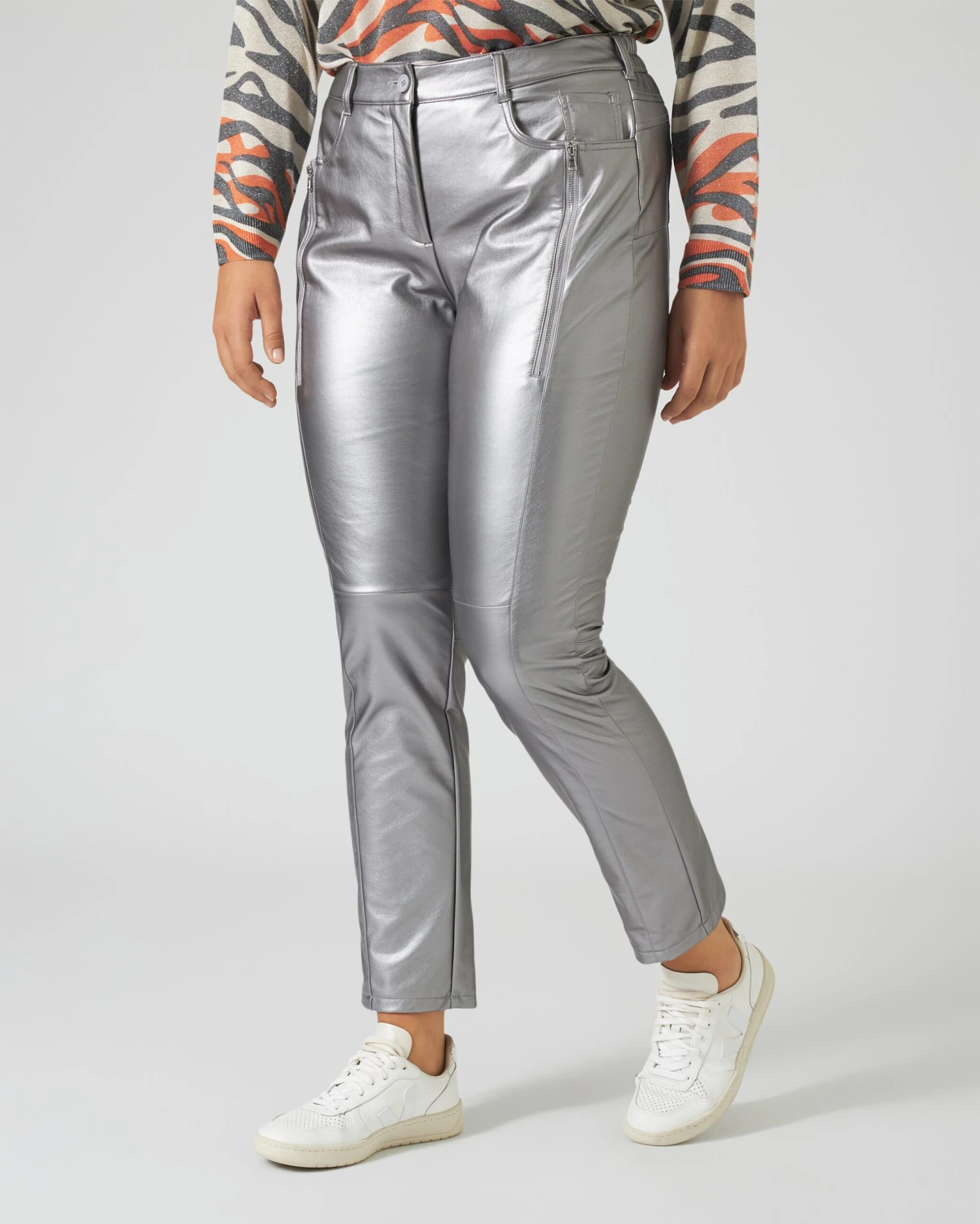 Hose In Metallic-Leder-Optik 4 Hose In Metallic-Leder-Optik – Bild 2