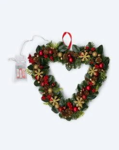 LED-Herz-Weihnachtskranz