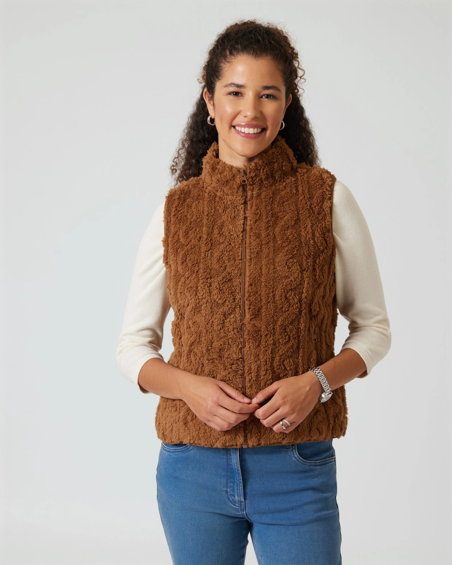 Weste Mit Strukturmuster 9 Weste Mit Strukturmuster – Bild 7